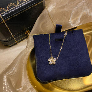 Collier en argent pur S925 avec zircon en forme de goutte d'eau, collier de luxe haut de gamme, chaîne de clavicule empilée, pendentif tendance - Product Image 2