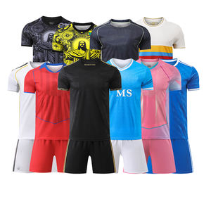 Conjunto de Fútbol para Clubes al por Mayor de Fábrica, Camiseta y Pantalones Cortos Deportivos, Conjuntos de Fútbol para Hombre de Secado Rápido, Impresión de Nombres y Números - Product Image 1