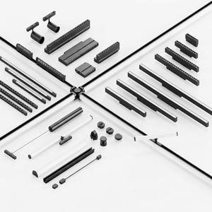 Sistema di illuminazione magnetico a doppio canale 48V per ufficio commerciale, con tubi e faretti magnetici, per sale riunioni e sale riunioni dirigenziali. - Product Image 2