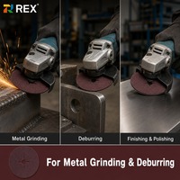 Disque de ponçage en fibre de résine à l'oxyde d'aluminium REX 100-180 mm 6,0 mm certifié ISO9001 BSCI pour le ponçage et le polissage intensifs des métaux