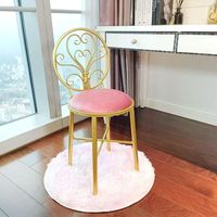 Chaise de coiffeuse moderne et minimaliste 2025 en promotion, dossier style Queen Anne, écologique, imperméable, en acier, pour la maison et le bureau