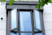 Ventanas Modernas de Aluminio con Doble Puente Térmico y Apertura Abatible para Dormitorios y Exteriores, Ideales para Villas y Hoteles, con Certificación Energy Star, al Mejor Precio