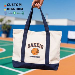 Canvas Travel <b>Bag</b>-Waterproof Cotton Handle Shoulder Strap & Zipper Closure for Yoga Beach School & Juvenile Use - Product Image 1