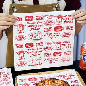 Papel para Pizza Impreso Personalizado, Papel a Prueba de Aceite, Papel para Envolver Sándwiches y Hamburguesas, Papel Antigrasa, Papel de Panadería de Grado Alimenticio con Logotipo - Product Image 4