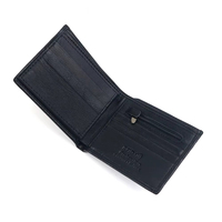 Portefeuille Homme en Cuir Véritable Personnalisé avec Logo, Porte-Cartes Multiples, Fenêtre d'Identité et Compartiment Billets/Chèques, Idéal pour Cartes de Crédit Professionnelles - Vente en Gros