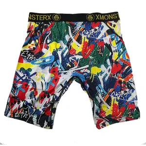 Groothandel Op Maat Ontwerp Luxe Camo Haai Mond Bedrukt Heren Midway Slips Ondergoed Boxer