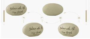 Ornement de Pâques Faith Rocks en résine écologique avec message «Crois de tout ton cœur» - Product Image 6