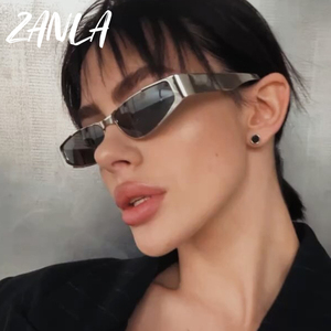 Gafas de Sol de marco estrecho pequeño de Metal para mujer 2025 <span class=keywords><strong>Vogue</strong></span> <span class=keywords><strong>Y2k</strong></span> gafas de sol rectangulares moda femenina Vintage Punk estilo Hip-Hop gafas - Product Image 4