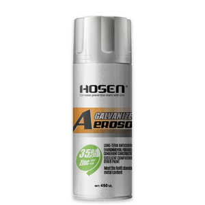 HOSEN Zinc‑Rich Galvanizing Aerosol <b>Spray</b> Paint, 35% Zinc Content 450ML, Metallic Finish Building Metal Protective Coating - Product Image 5
