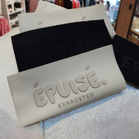 Étiquettes de Col en Silicone 3D Tissées, Logo Vêtement, Étiquettes Tissées en Taffetas de Polyester 3D, Étiquettes de Cou pour Vêtements, Technique de Transfert