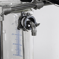 Réacteur chimique en verre à enveloppe d'ultrasons à échelle pilote avec émulsification par dispersion ultrasonique et filtration PTFE Nutsche