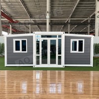Maison de conteneur mobile préfabriquée de 30 pieds en Chine, conception extensible de 3 chambres avec grande fenêtre