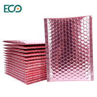 Offre Spéciale Rose Or Papier D'aluminium Auto Joint Bulle Emballage Petite Bulle Rouge À Lèvres Poche Sac Enveloppe À Bulles Pour Gratuite