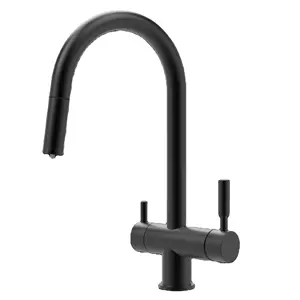 tri-flow 3 ways Pull type brass tap kitchen faucet for Reverse Osmosis RO system with drawing hose for home use