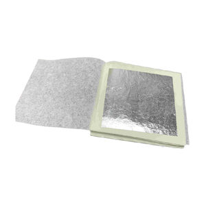 100% ピュアシルバーリーフ6X6 cm個別ラップ,豪華なクラフト金メッキと食品装飾 - Product Image 1