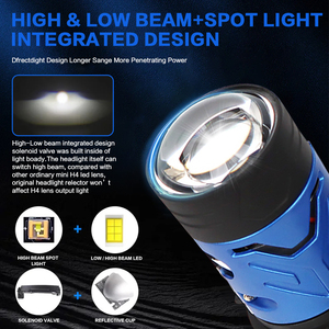 Yeni H4 130W 15000LM MINI Bi Led lazer projektör Lens far beyaz renk yüksek düşük işın araba motosiklet far - Product Image 5