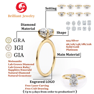 Lüks yüzük 10K 14K 18K katı altın tek taş pırlanta yüzük 1ct 2ct 3ct D VS1 markiz kesim IGI sertifikası Lab yetiştirilen elmas yüzük - Product Image 4