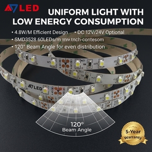 Bande LED flexible 12V 24V SMD 3528 60 LED/m haute luminosité pour la décoration intérieure – Vente en gros - Product Image 5