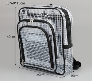 2025 Thời Trang Bền Chống-Tĩnh <span class=keywords><strong>PVC</strong></span> Bụi Miễn Phí Công Suất Lớn Máy Tính Ba Lô Lưới Trong Suốt Bộ Công Cụ Túi - Product Image 5