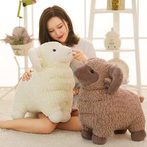 Simulazione Alpaca grigio bianco pecora peluche bambola simpatica Farm <span class=keywords><strong>animali</strong></span> di peluche agnello bambole di capra fidanzata bambini regalo di compleanno - Product Image 6