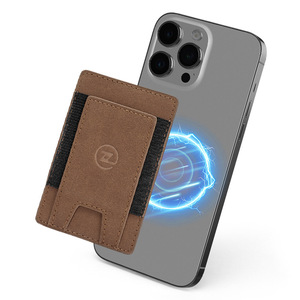 Porte-cartes magnétique Zovyron en cuir véritable avec protection RFID, glissière latérale en alliage d'aluminium, portefeuille pour homme de 4 pouces - Product Image 4