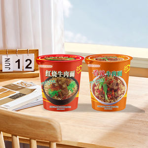 Fideos de ternera instantáneos chinos versión coreana picante Halal nutritivo 62G taza baja en carbohidratos frito Konjac y arroz Kosher Jas certificado - Product Image 5