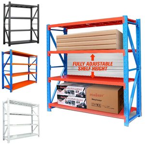 Estantería de Almacenamiento Resistente para Almacén, Estantería Metálica Ajustable, Estantería Apilable sin Tornillos para Almacén - Product Image 4