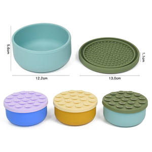 Novo Design Único Multifuncional Água E Comida <span class=keywords><strong>Dog</strong></span> <span class=keywords><strong>Bowl</strong></span> Round Silicone <span class=keywords><strong>Dog</strong></span> <span class=keywords><strong>Bowl</strong></span> com Ventosa Lick Mat <span class=keywords><strong>Lid</strong></span> - Product Image 5