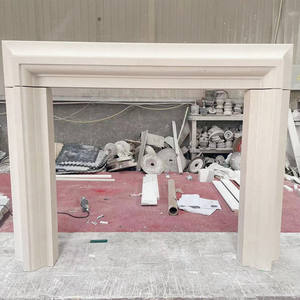 精炼石材供应现代室内装饰火鸡白色石灰石石材壁炉环绕 - Product Image 5