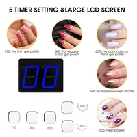 48W Rechargeable UV LED Base en Métal Outils de Manucure Lampe à Ongles Séchoir à Ongles Professionnel pour Gel Polish Home Salon