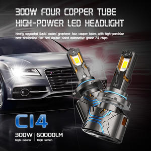 RUTENSE C14 300W 4 bakır tüpler <span class=keywords><strong>CSP</strong></span> 4575 <span class=keywords><strong>Led</strong></span> far yüksek güç H1 H4 H7 H11 9005 9006 9012 9007 far - Product Image 2