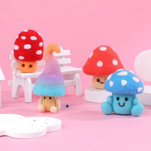 <span class=keywords><strong>Feutre</strong></span> de laine piquer à la main laine bricolage poupée ornements champignon plante succulente série matériel paquet - Product Image 5