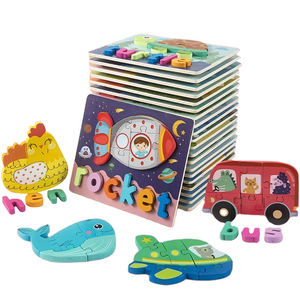 Juguete de madera <span class=keywords><strong>para</strong></span> niños pequeños, puzle 3d de aprendizaje escénico, educativo <span class=keywords><strong>preescolar</strong></span>, Montessori - Product Image 1