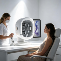Alat Diagnostik Kulit Wajah Multi Spektrum dengan Layar Sentuh, Penganalisis Kulit, untuk Salon Kecantikan Grosir