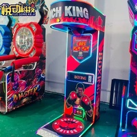 Machine de boxe interactive à monnayeur en métal robuste avec support en anglais pour usage intérieur/extérieur