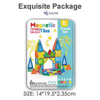 Mini jouets Montessori préscolaires pour fenêtre, bricolage créatif, carreaux magnétiques de voyage pour enfants, 60 pièces