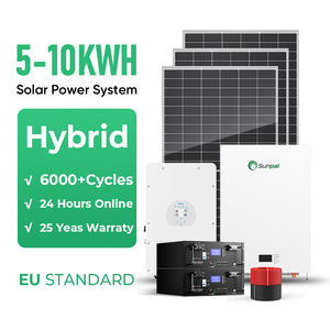 Sunpal nhà năng lượng mặt trời hệ thống năng lượng Off Grid 10KW 6KW 8KW 12KW 30Kw tấm pin mặt trời hệ thống điện nhà điện - Product Image 1
