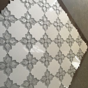 Mosaïque de pierre d'ardoise beige naturelle, carrelage rond, médailleau en jet d'eau, pavés de jardin - Product Image 4