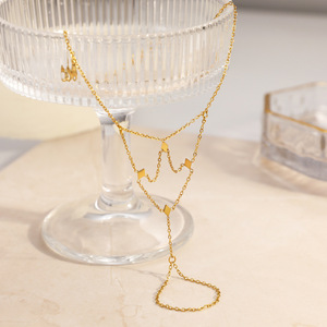 Pulsera de Cadena Geométrica, Chapada en Oro de 18k, Aleación de Zinc, Joyería Minimalista y Elegante para el Verano - Product Image 3