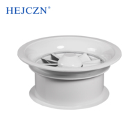 Diffuseur de plafond rond moderne pour bureau, en aluminium, avec bouches d'aération tourbillon et capuchon de ventilation