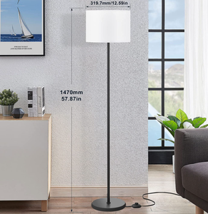 Lampada da terra a <span class=keywords><strong>LED</strong></span> Design semplice lampada da terra moderna con paralume lampade alte per soggiorno camera da letto ufficio sala da pranzo cucina - Product Image 2