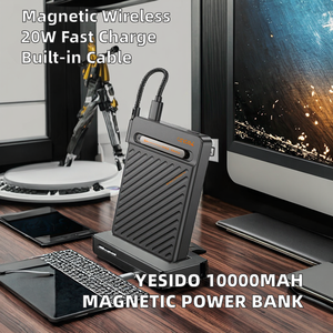 Yesido - Cargador Magnético para Teléfono con Batería Externa de Alta Capacidad de 10000 mAh, Carga Rápida PD de 20 W, Carga Inalámbrica de 15 W, YP78 - Product Image 2