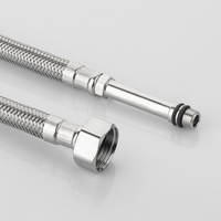 Accessoire de salle de bain, tuyau en acier inoxydable tressé, flexible pour robinet de cuisine, pour l'alimentation en eau du robinet