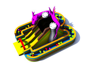 Grandi ostacoli gonfiabili gioco gare avventura ostacolo Combo scivolo corsa ostacoli gonfiabili per la vendita - Product Image 6