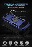 Coque robuste antichoc avec béquille pour Google Pixel 9A/8A/7A – Étui blindé tendance – Accessoire Google Pixel 7 Pro
