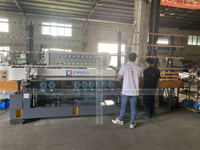 Machine à chanfreiner et polir le verre à 9 moteurs, prête à être expédiée, machine à meuler le verre verticale 220V 380V 60HZ