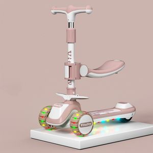 Meilleure vente, <span class=keywords><strong>trottinette</strong></span> pliable multifonctionnelle à 3 roues pour enfants, trottinettes pliables pour bébés et enfants - Product Image 3