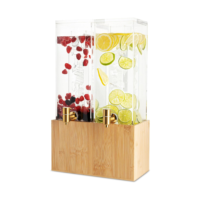 Distributeur de boissons froides en acrylique transparent personnalisé pour la fête de mariage Distributeur de boissons en acrylique à double modèle