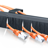Precio al por Mayor U-KCOM 4RCM-02 Negro, Caja Organizadora de Cables de 4 Puertos, 1U, 19 Pulgadas, para Rack de Servidor y Gabinete de Red