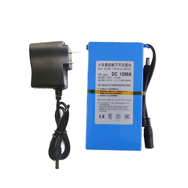 Mini 12V 9800mAh Rechargeable DC Battery Pack 12V 18650 Li-Ion Backup Power Supply for Consumer Electronics and Boats